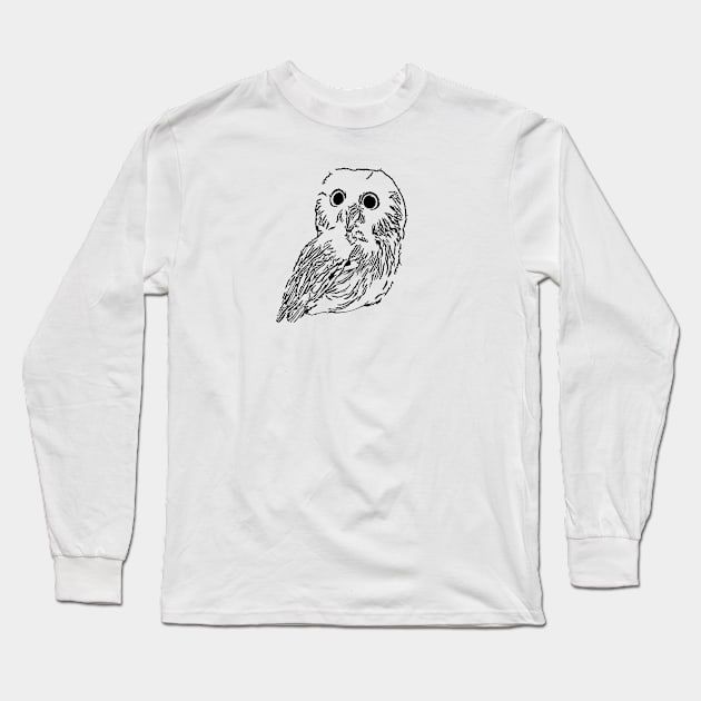 Cute Baby Owl Long Sleeve T-Shirt by NE7th